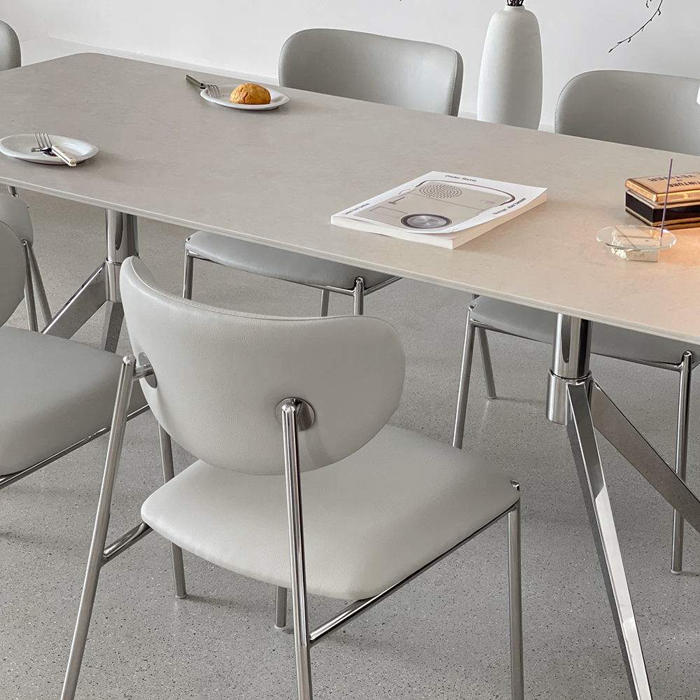 로포텐 루나 양면 세라믹식탁 세트 4인용 식탁 포세린 1600 의자4