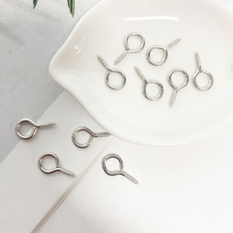(대용량 100개) 15mm,18mm,22mm 나사형 9자못,팔찌고리재료,키링재료 이미지 7