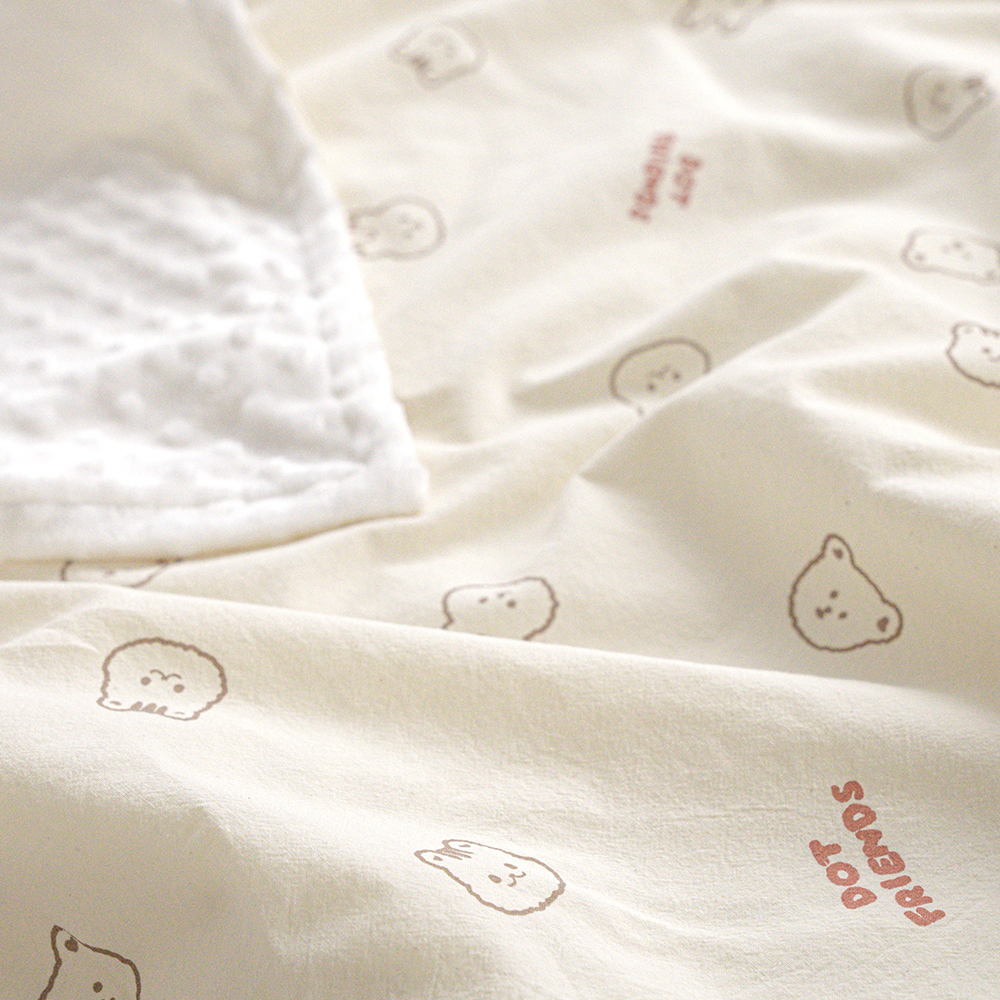 마롤로뜨 아기 블랭킷 순면 극세사 애착이불 유모차 무릎담요 벨보아 초코베어 L 90x130