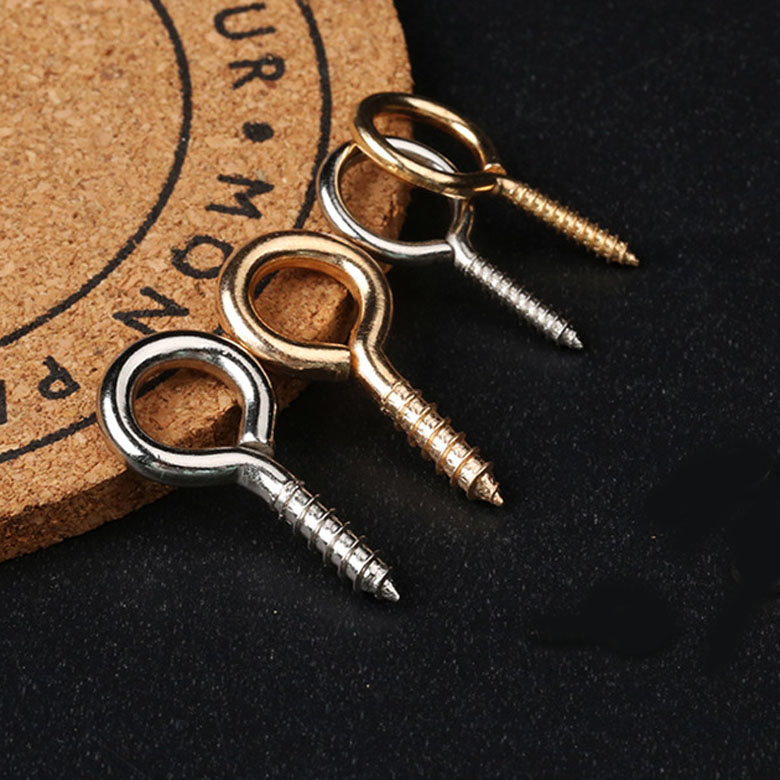 (대용량 100개) 15mm,18mm,22mm 나사형 9자못,팔찌고리재료,키링재료 - 상품 이미지
