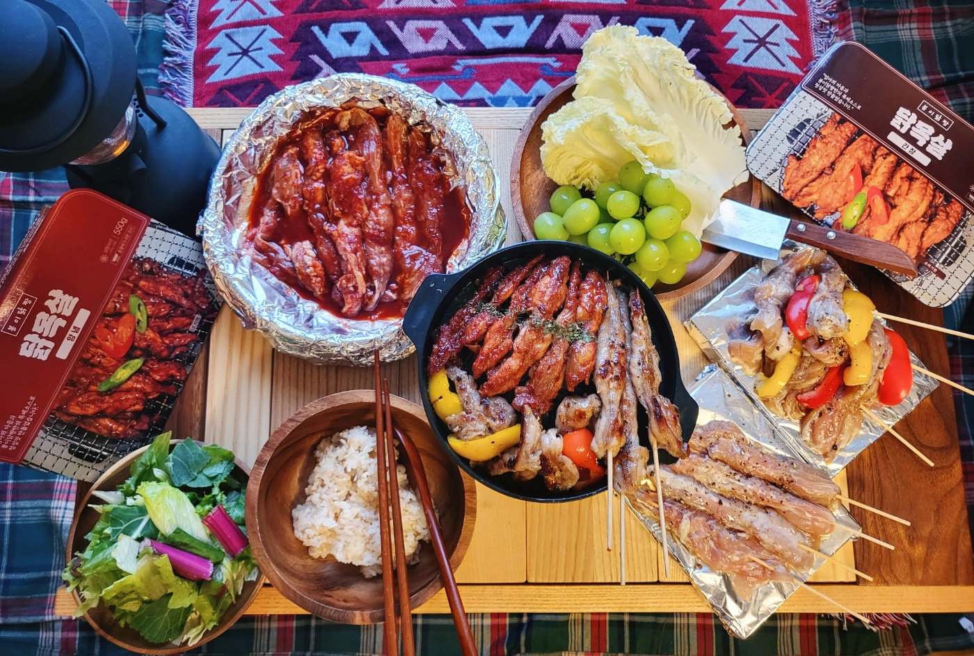 닭특수부위 캠핑음식 연골구이 목살구이 밀키트후기