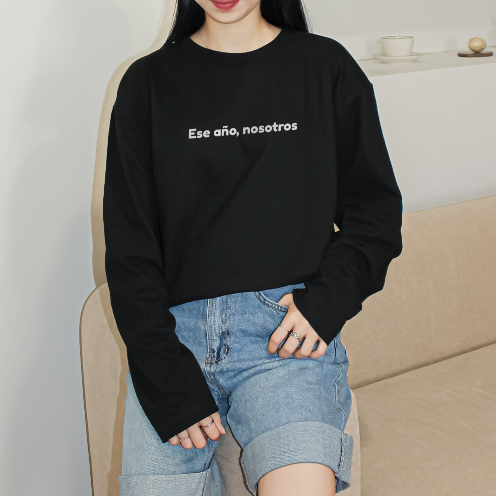 여성 긴팔 티셔츠 레이어드 이너 레깅스롱티 간절기 라운드넥 여자흰티 이미지 4