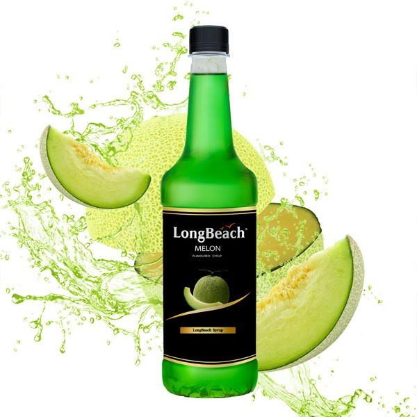 롱비치 멜론 빙수시럽 740ml+스텐퓨어러지원 메론소다 에이드 칵테일시럽 메론빙수 - 상품 이미지
