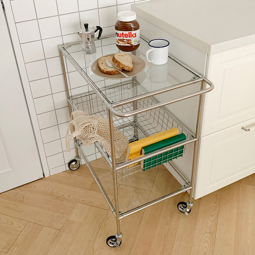 오그레 모듈 가구 3단 트롤리