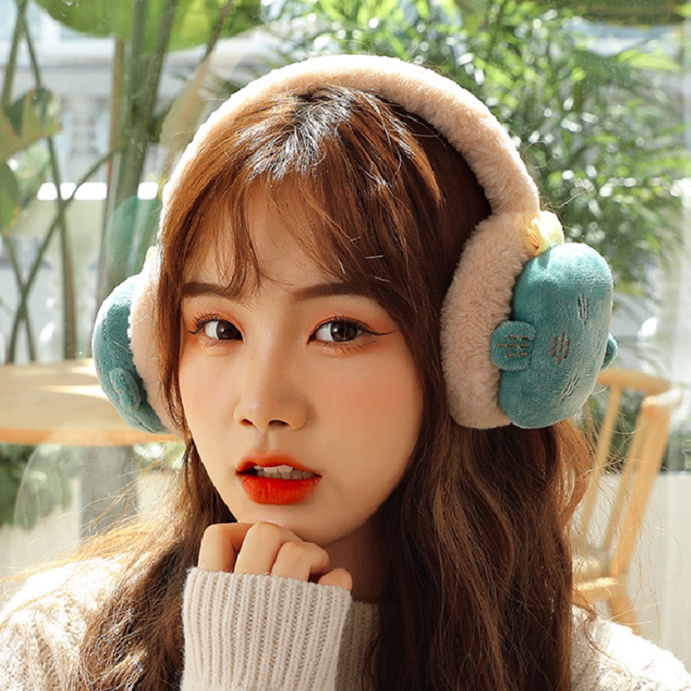 겨울 테니스 운동 귀여운 과일 털 기모 귀마개 귀도리 동계용 방한 스포츠 사이즈 조절가능 제품 이미지