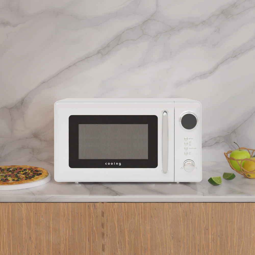 쿠잉 레트로 전자렌지 MC-R20E 화이트 전자랜지 미니 소형