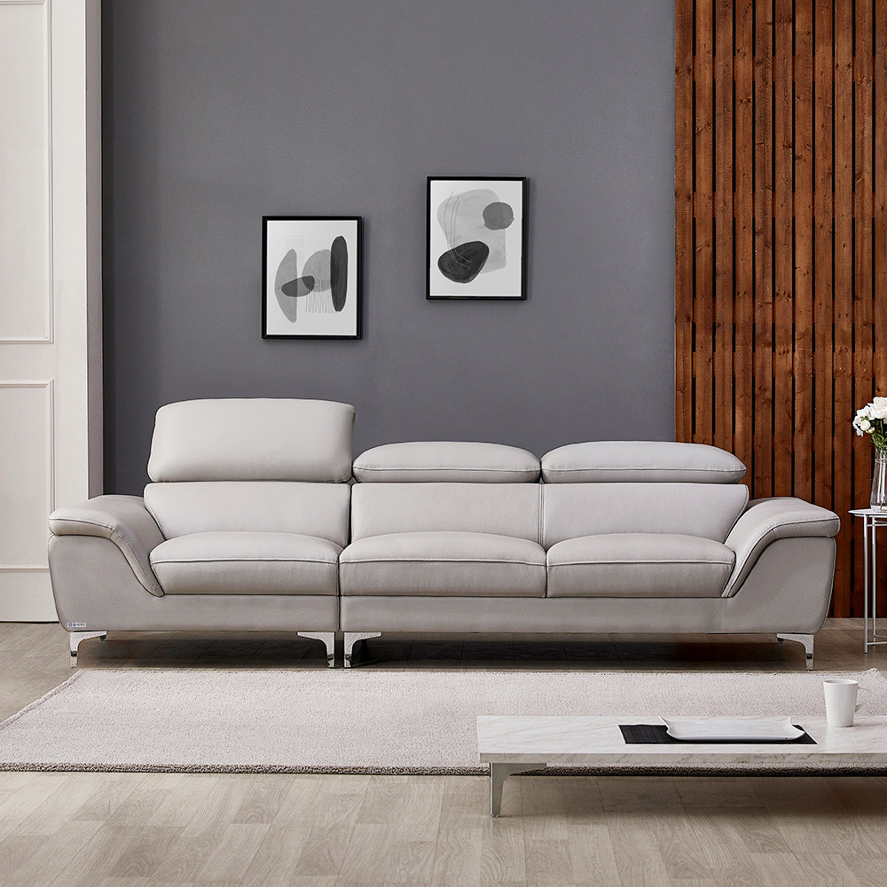 동서가구 캐니스 무빙헤드 스툴미포함, 라이트그레이, 4인용