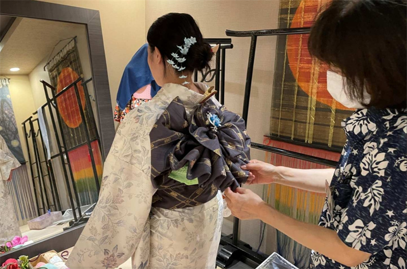 일본 가고시마 기모노 입기 체험(진품 오시마 명주) 이미지 1