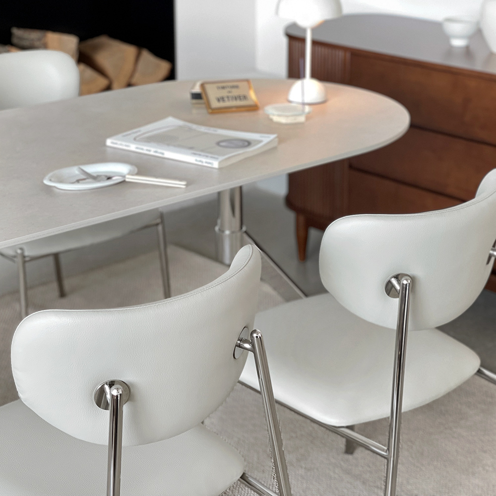 로포텐 루나 양면 세라믹식탁 세트 4인용 식탁 포세린 1600 의자4