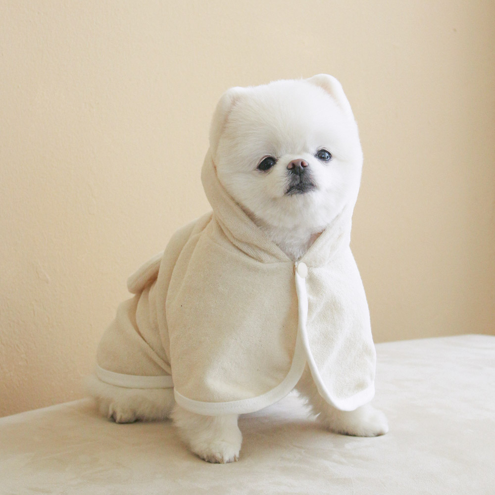 초코펫하우스 강아지 고양이 목욕 가운 유기농 타올 수건 오가닉 마이베이비 가운S