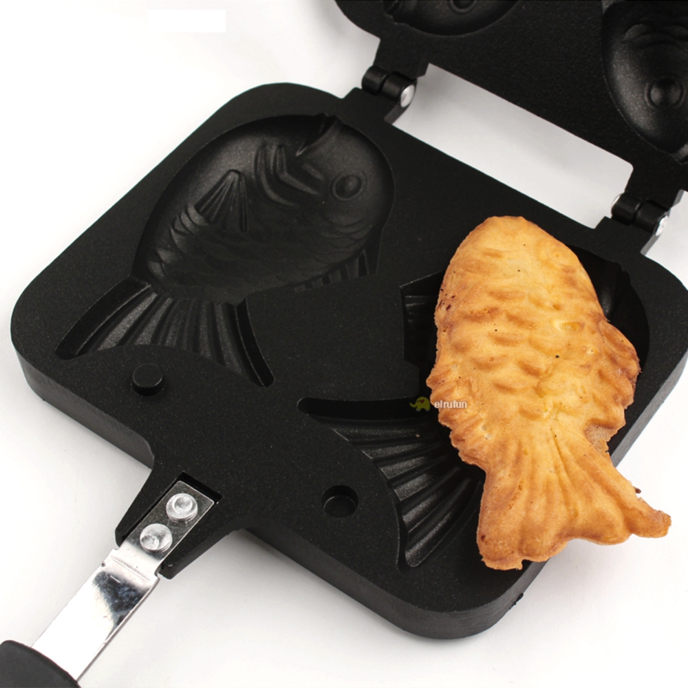 집에서 붕어빵 틀 2구 붕어빵만들기 무쇠 팬 메이커 가정용