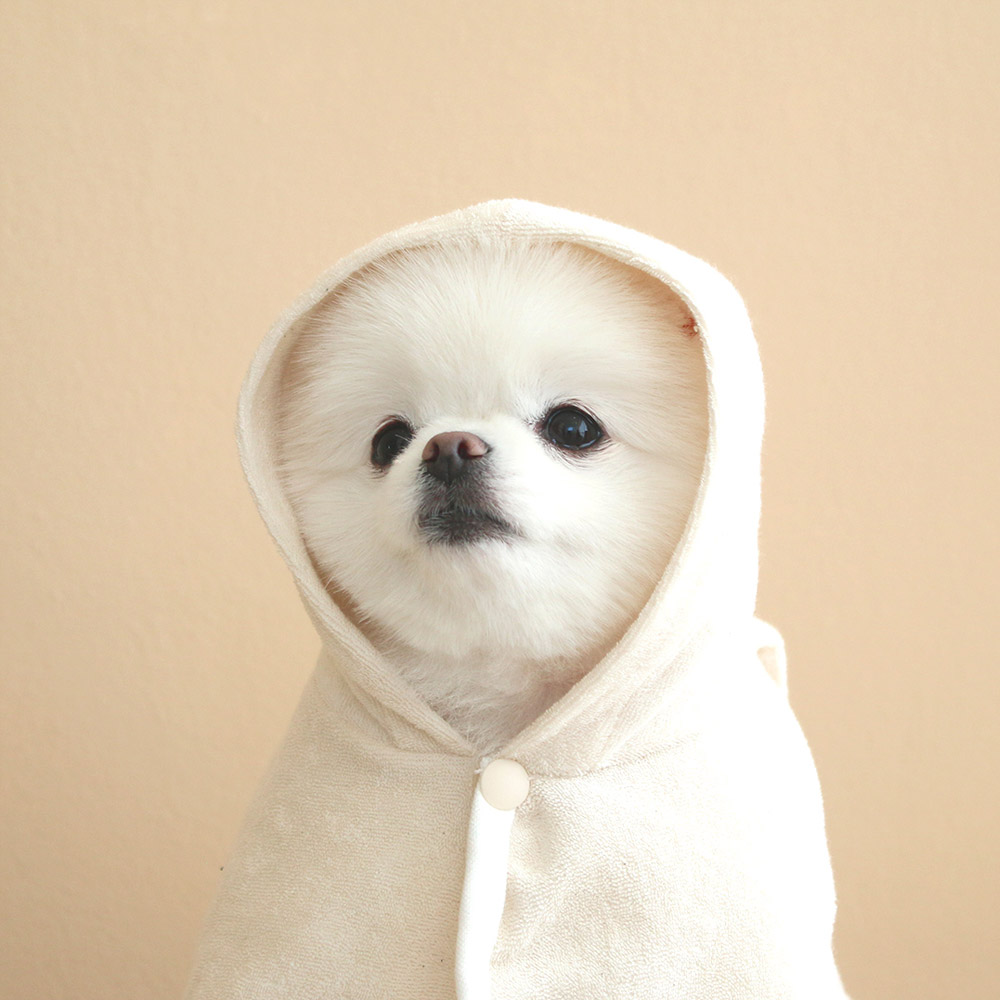 초코펫하우스 강아지 고양이 목욕 가운 유기농 타올 수건 오가닉 마이베이비 가운S