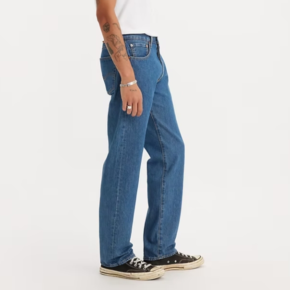 리바이스 501 오리지널 핏 남성 청바지 Medium Stonewash 이미지 2