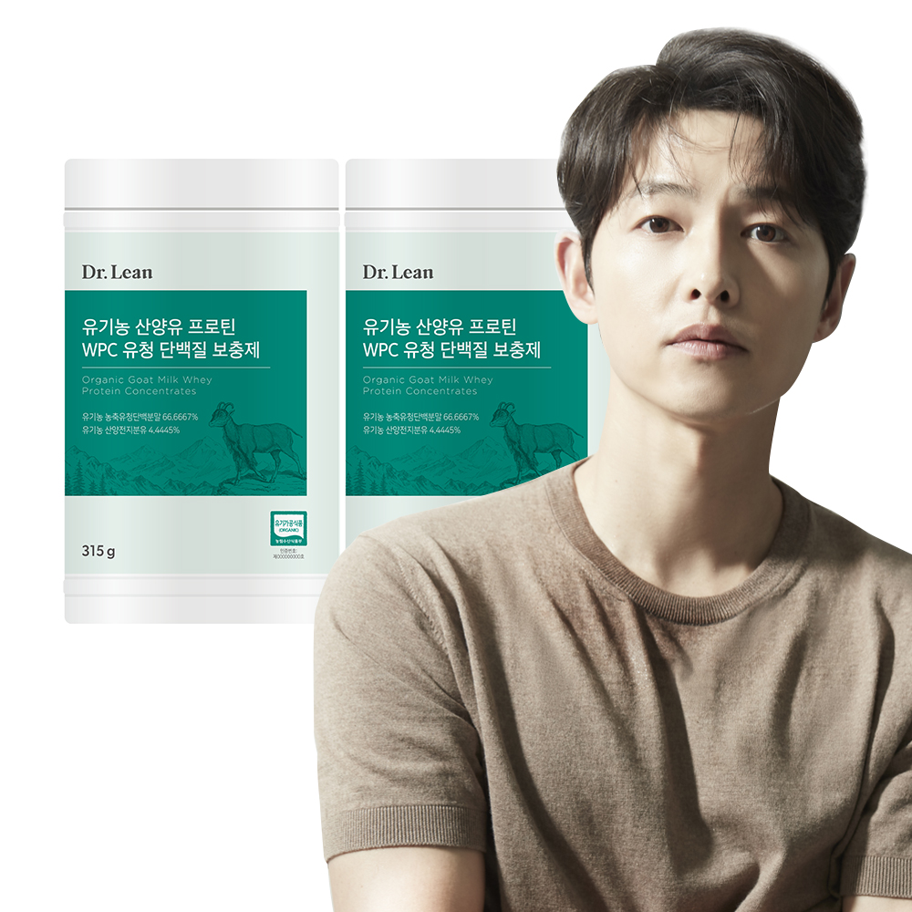 [1+1] 닥터린 유기농 산양유 프로틴 WPC 유청 단백질 보충제 315g, 2개