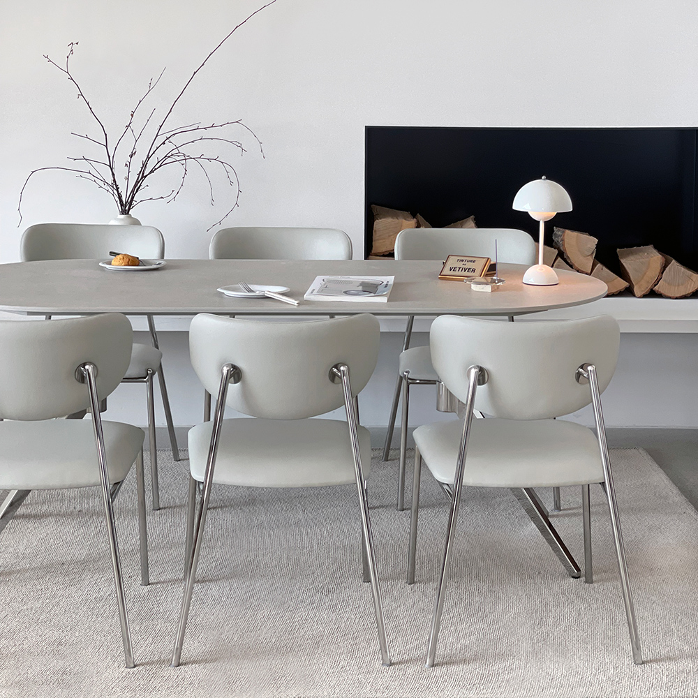 로포텐 루나 양면 세라믹식탁 세트 4인용 식탁 포세린 1600 의자4