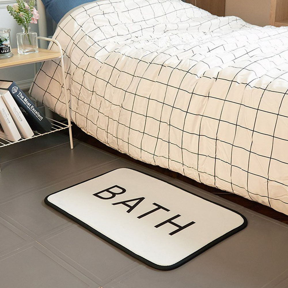 스칸디나 BATH 다용도 현관 욕실 주방 극세사 매트 60x40cm (ddr4094) - 상세 이미지 2
