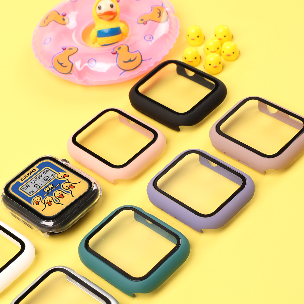 애플워치 케이스 풀커버 강화유리 하이브리드 9 8 7 세대 44mm