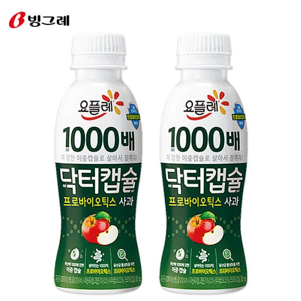 빙그레 닥터캡슐 프로텍트 사과 130ml, 32개 - 상품 이미지