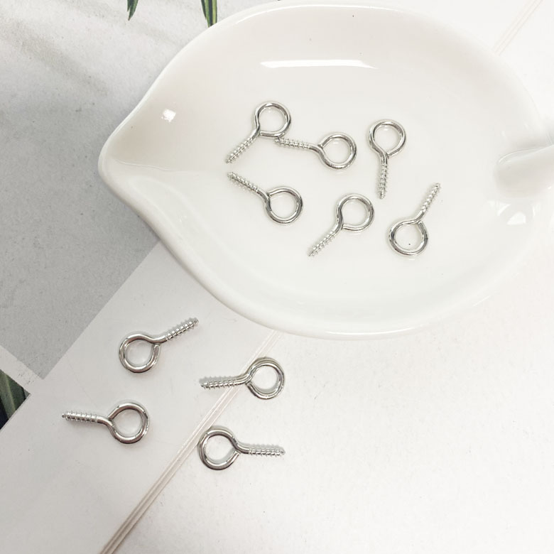 (대용량 100개) 15mm,18mm,22mm 나사형 9자못,팔찌고리재료,키링재료 이미지 6