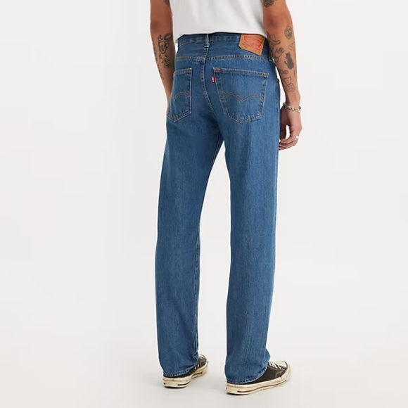 리바이스 501 오리지널 핏 남성 청바지 Medium Stonewash 이미지 3