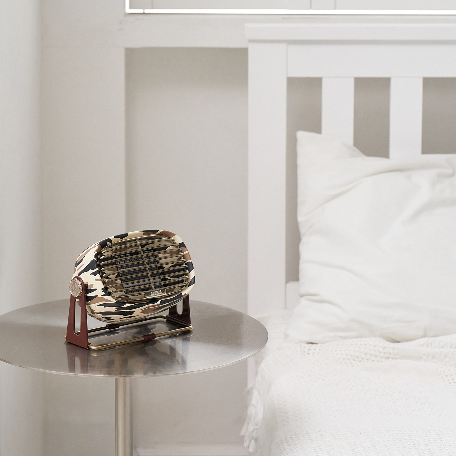 코드26 가정용 캠핑용 사무실 온풍기 미니 팬히터 전기 온풍기 발난로 500W 우드