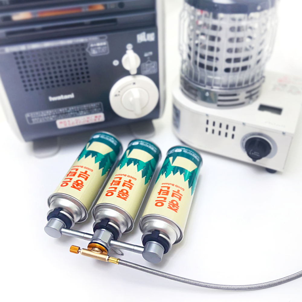 모아이캠핑 이와타니 파세코 신일 히터 난로 부탄가스 스테이션 연결 어댑터 세트