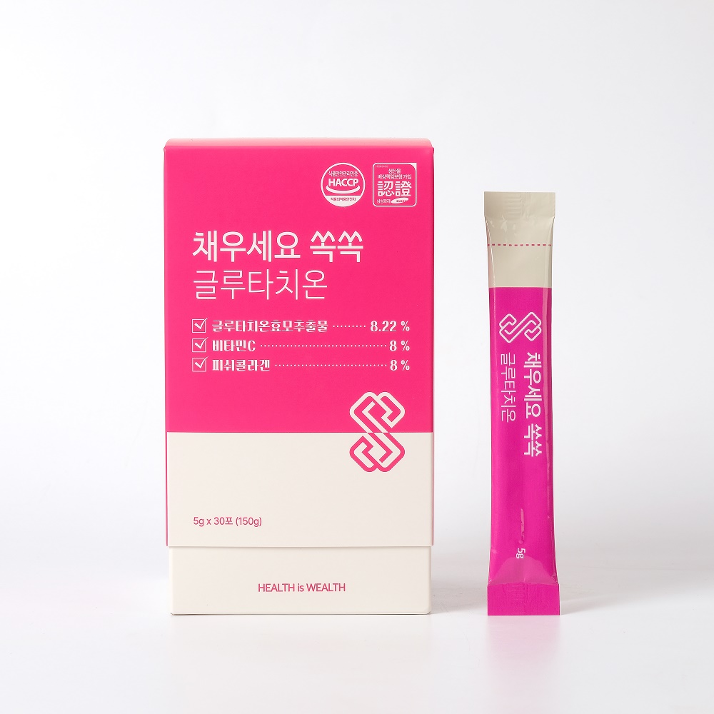 채우세요쏙쏙 글루타치온 콜라겐 비타민C 히알루론산 엘라스틴 밀크씨슬 5gX30포