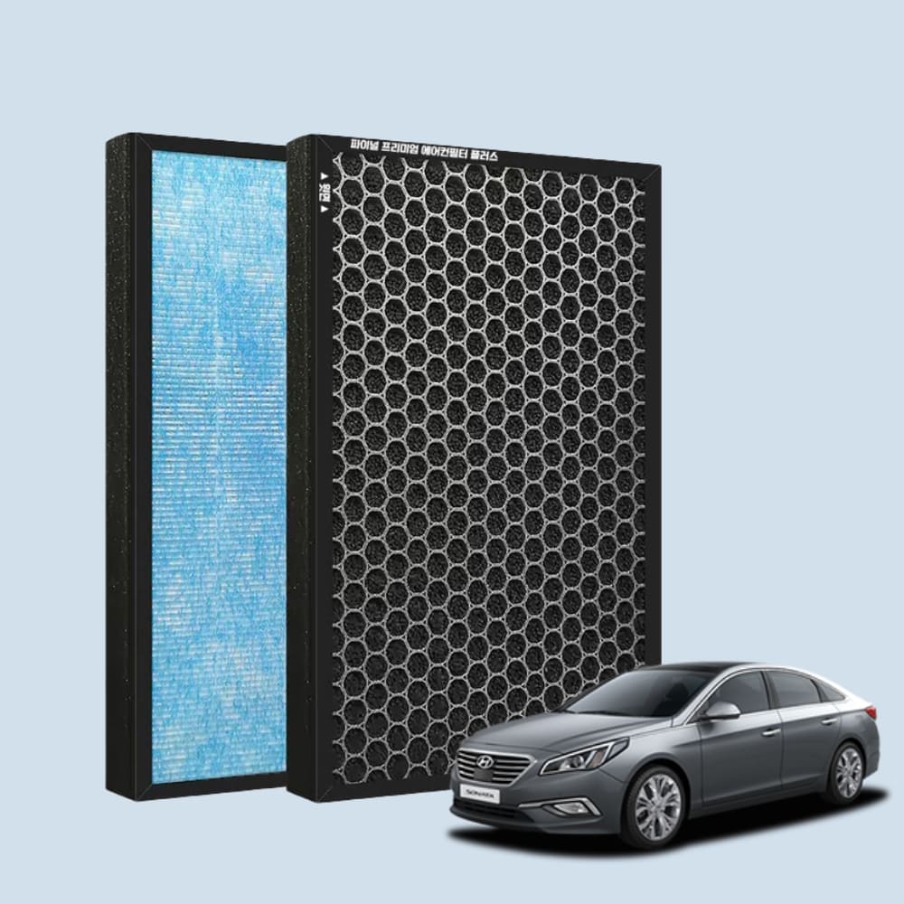 [호환]파이널 현대 자동차 차량용 LF 쏘나타 뉴라이즈 하이브리드 활성탄 에어컨 필터 PM0.3 P03