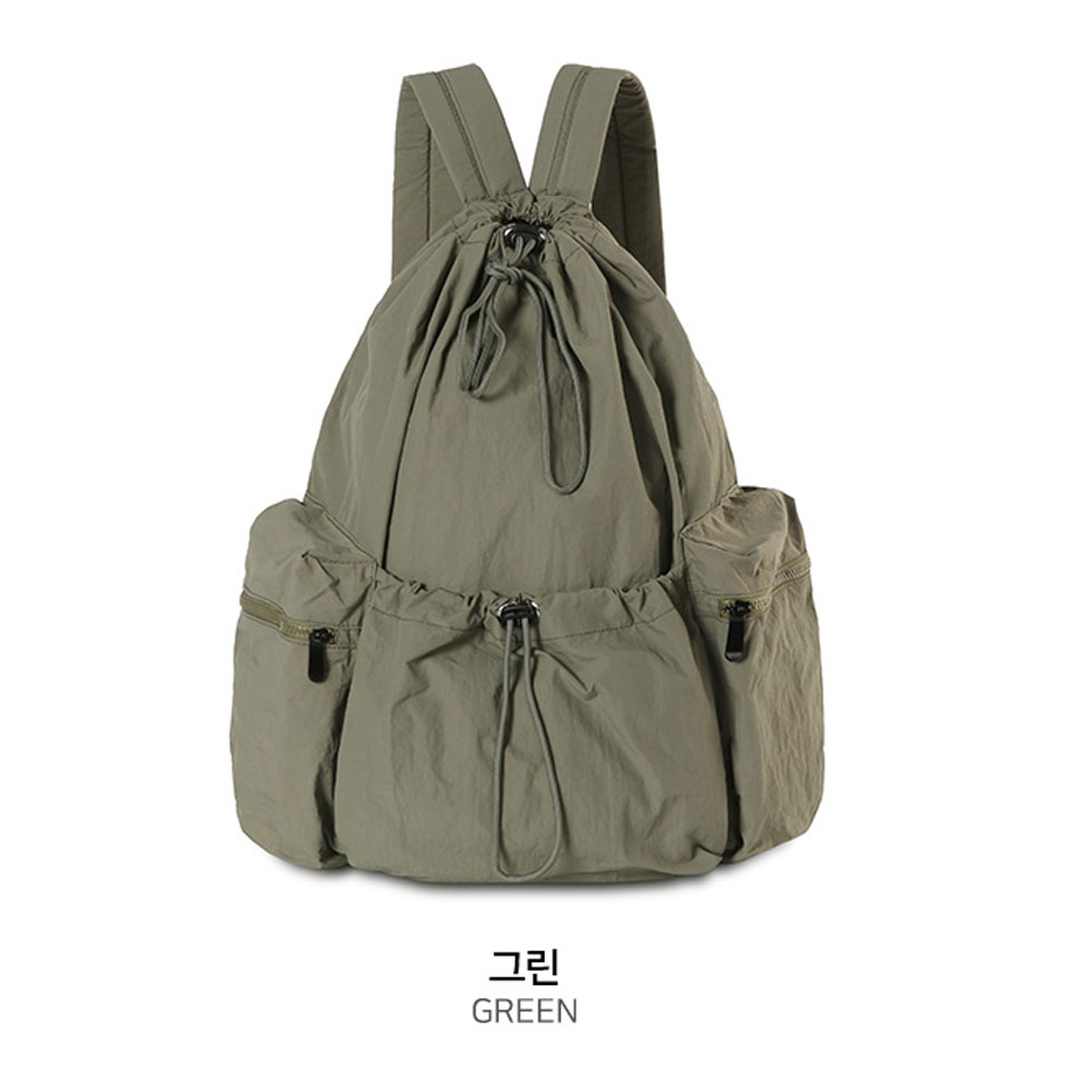 여대생 대학생 가벼운 스트링 백팩 중년 여성 엄마 나들이 외출 여행 백팩 등에매는 가방 - 상세 이미지 4