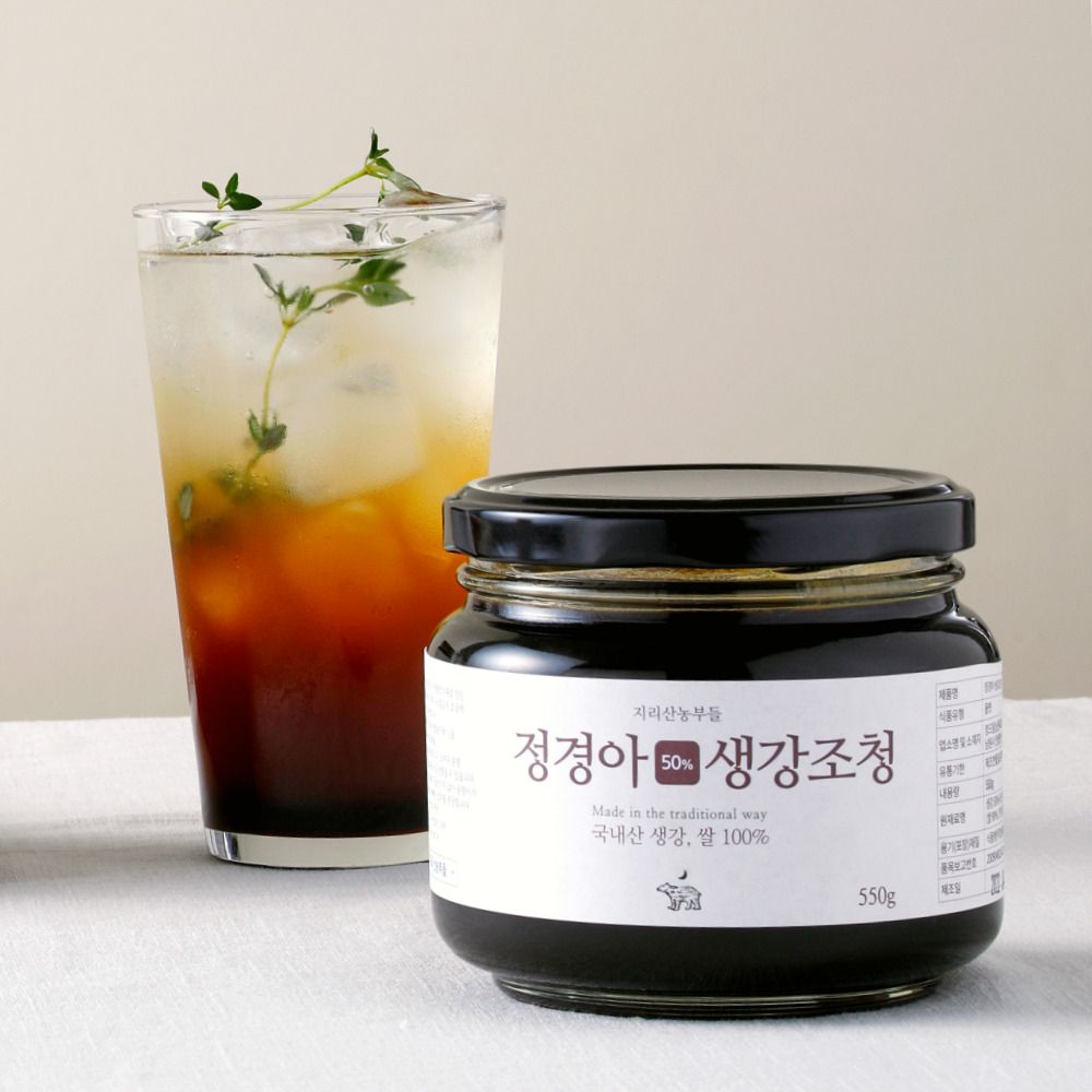[1+1] 생강청 무엿 무조청 홍도라지청 수제 조청 550g 큰병 2병세트 이미지 8