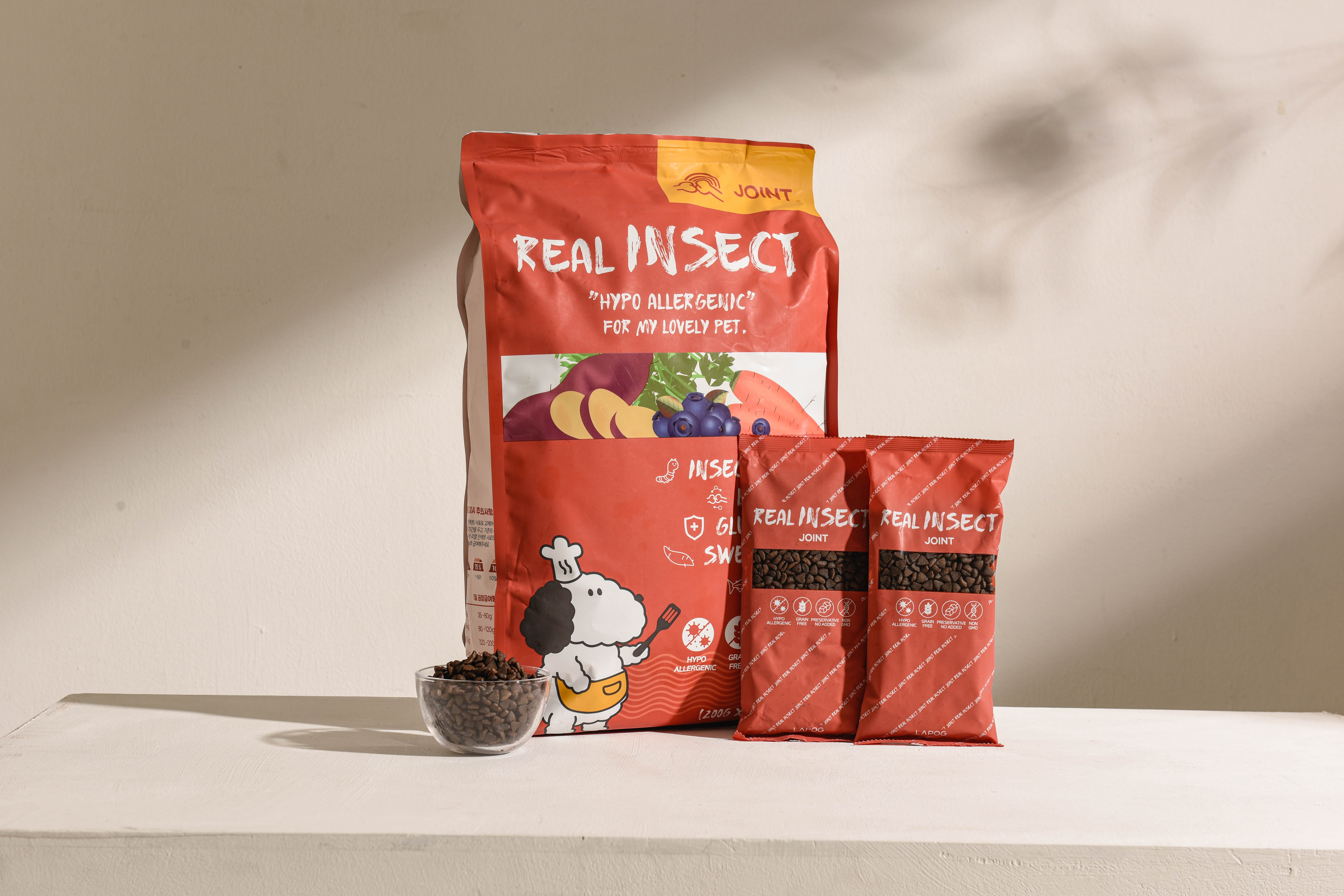 [샘플600g]+ 라포그 리얼 인섹트 기능성 사료 관절(조인트), 4kg, 1개