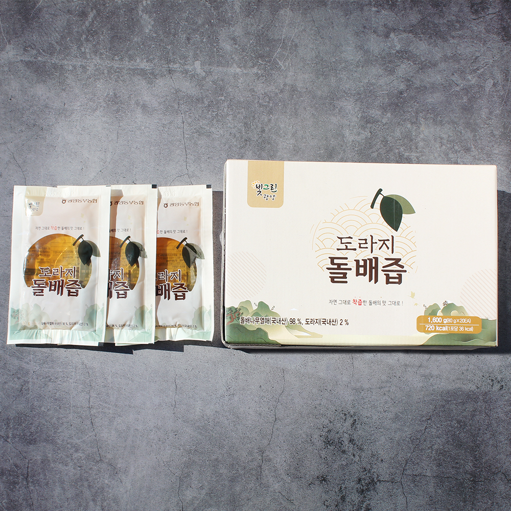 백운산 돌배와 도라지로만 착즙한 광양 도라지 돌배즙 20포,40포,60포 - 상세 이미지 2