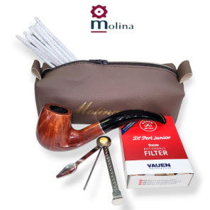 몰리나 파이프담배 Molina Starter Kit (Bent) 파이프 9mm필터 탬퍼 크리너 파우치 풀세트