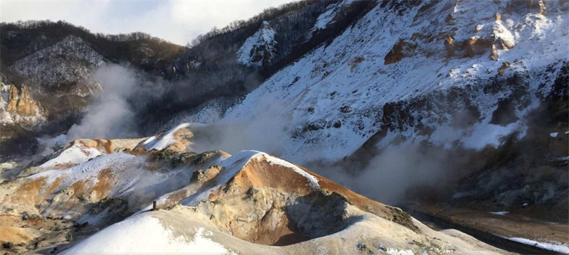 일본 노보리베츠 홋카이도 도야호 1일 투어 도야호 쇼와신잔. 노보리베츠 지옥계곡 중국어 일본어 서비스 이미지 1