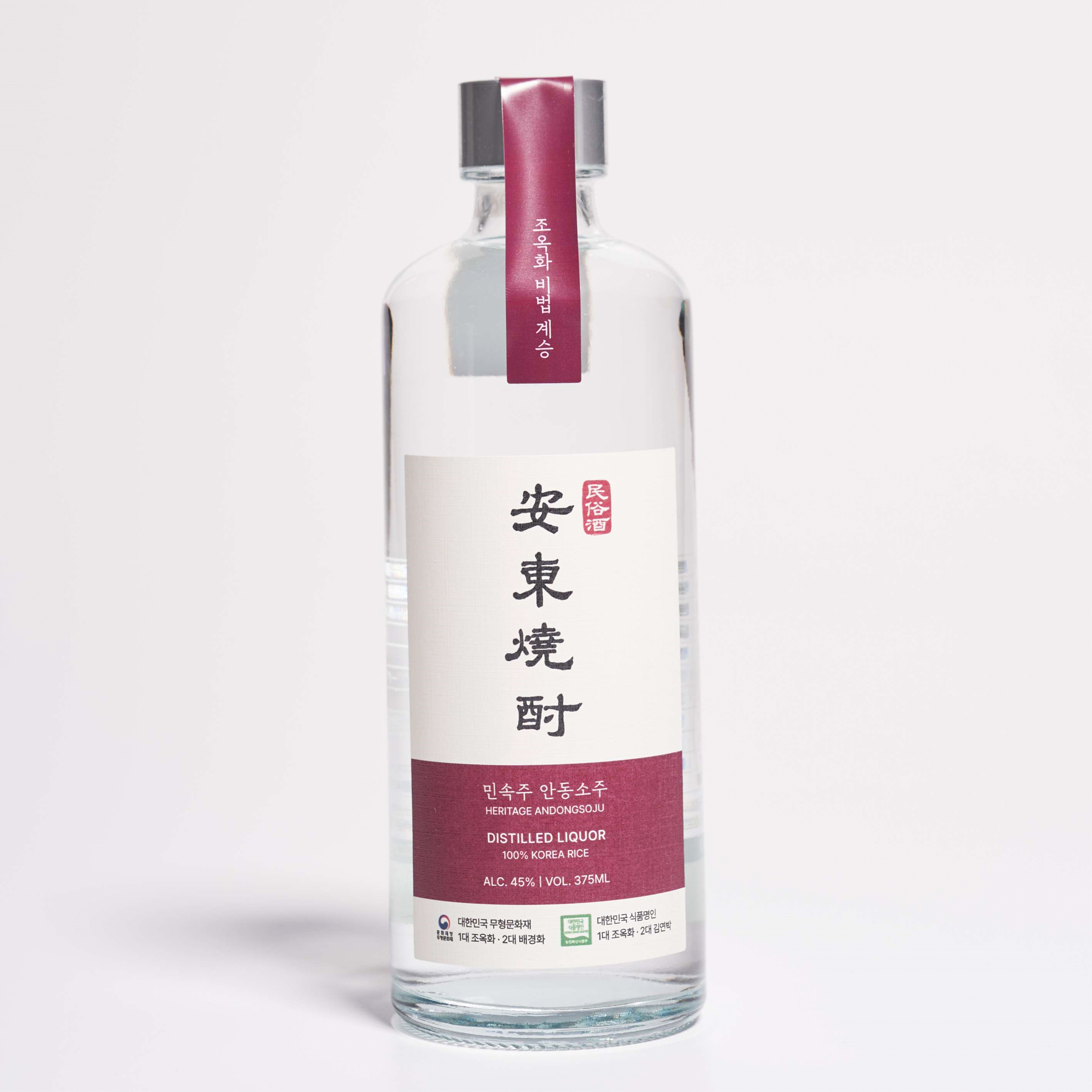 조옥화 명인 안동소주 45도 375ml 민속주 안동소주 - 메인 이미지