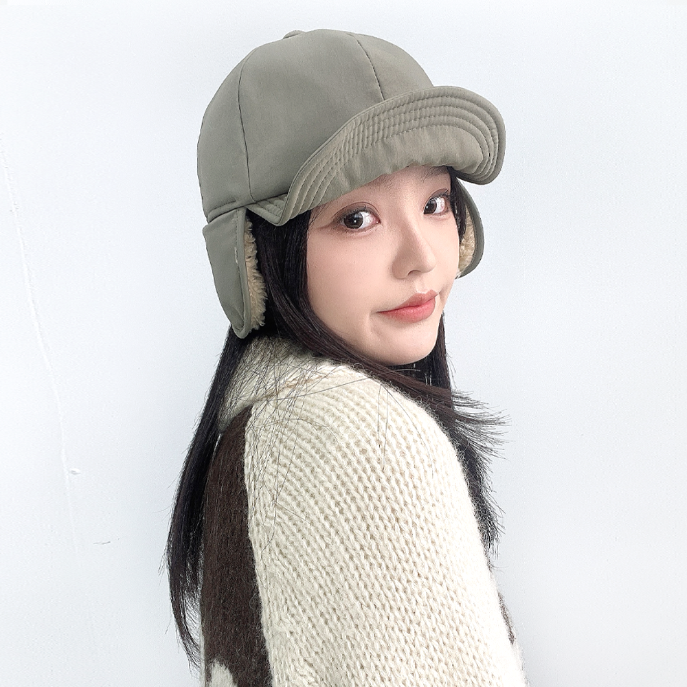 오즈 기모 패딩 남녀공용 겨울 방한 귀도리 군밤 모자 - 상품 이미지