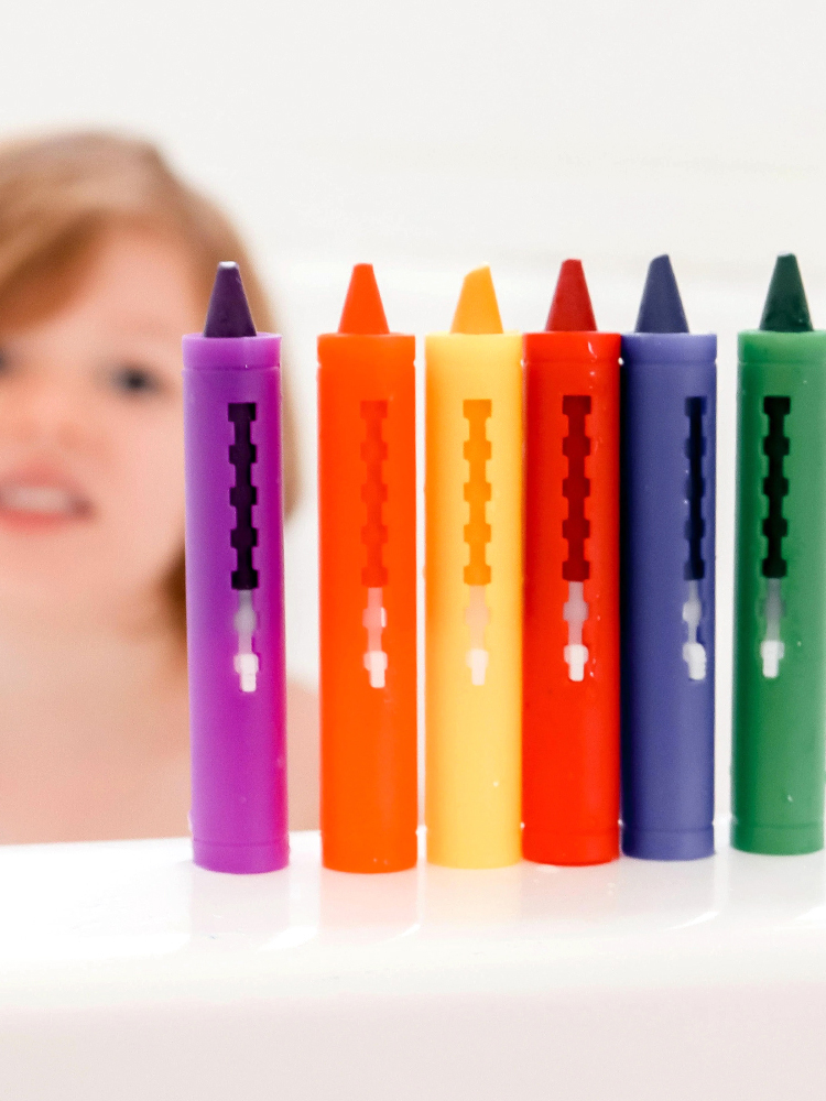 키저스 목욕 크레용 6색 오리 지우개 세트 아기 유아 어린이 물 놀이 장난감 선물