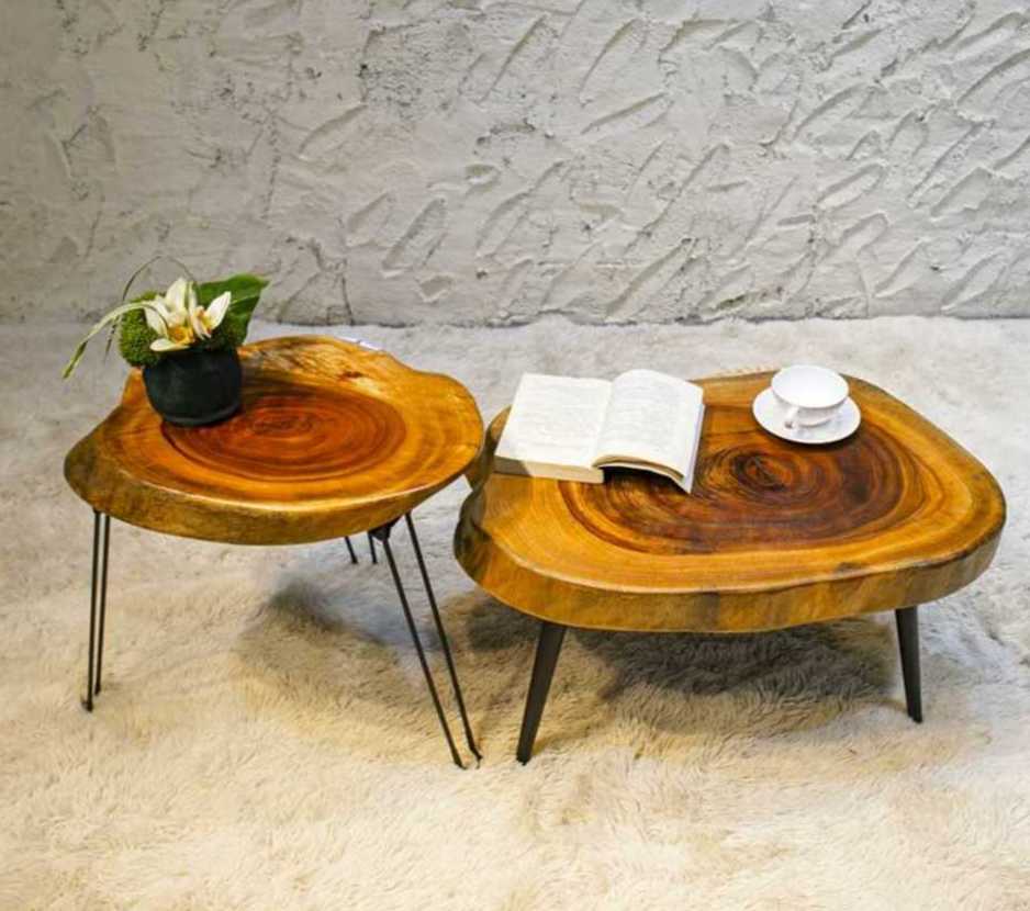 원목 티테이블 찻상 내추럴 좌식 소파 밥상 낮은 커피 55x45x40cm - 상품 이미지