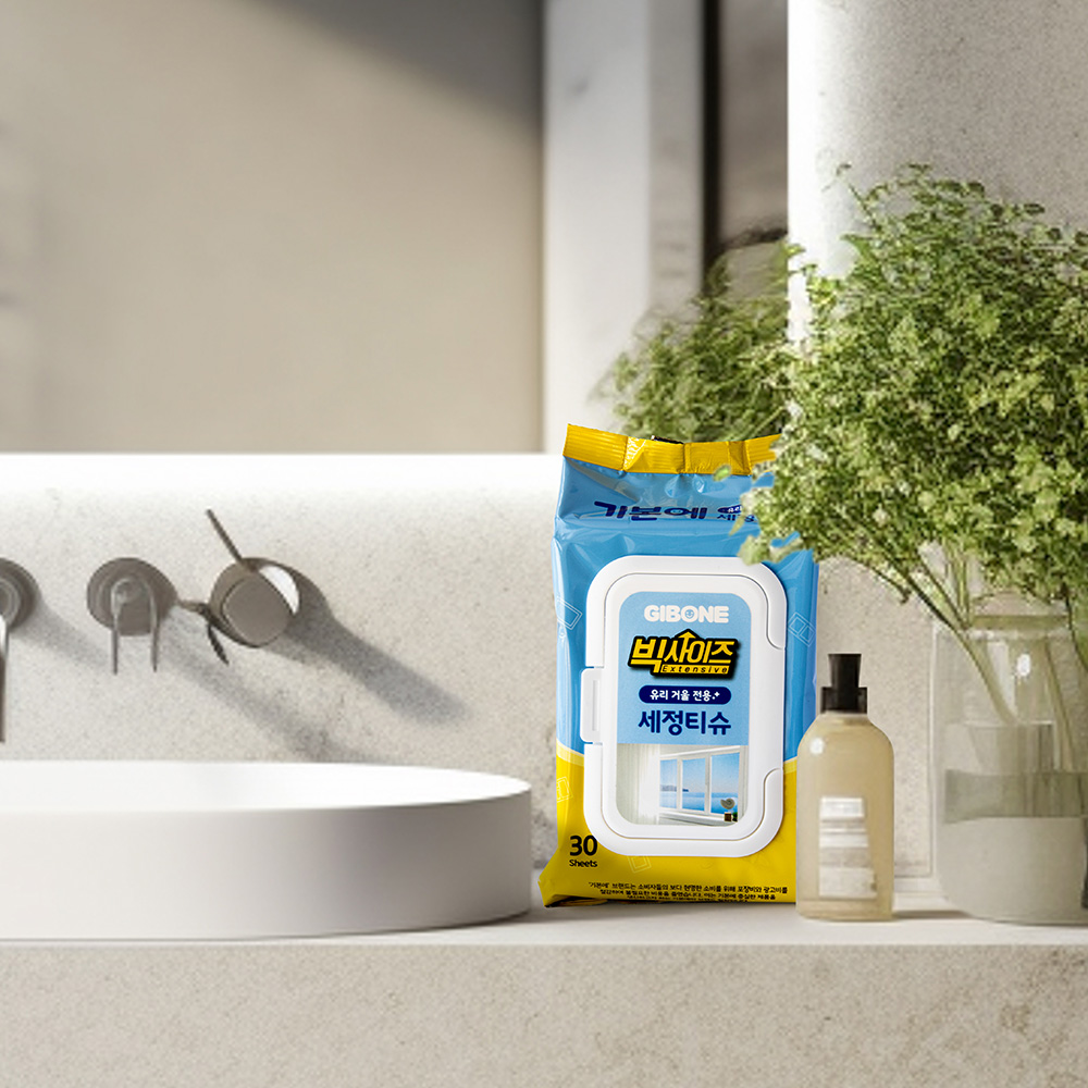 빅사이즈 유리 거울 전용 세정티슈 30매 3팩