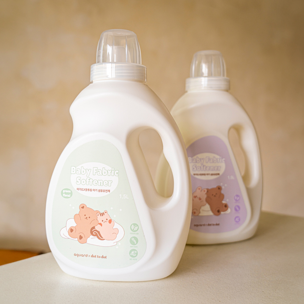 아가드X돗투돗 아기 섬유유연제 1500ml 유아 고농축 세탁 섬유유연제 약산성 대용량 그린플로럴 - 상세 이미지 4