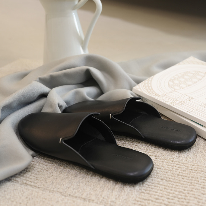 크라운구스 호텔컬렉션 백리스 슬리퍼 블랙, 280