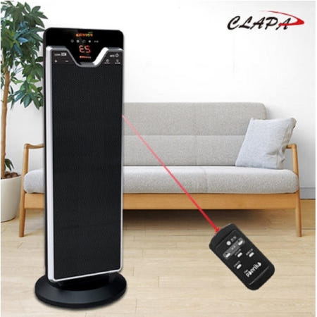 클래파 전도안전장치 자동온도조절 절전형 스탠드형 리모컨 PTC 세라믹 온풍기