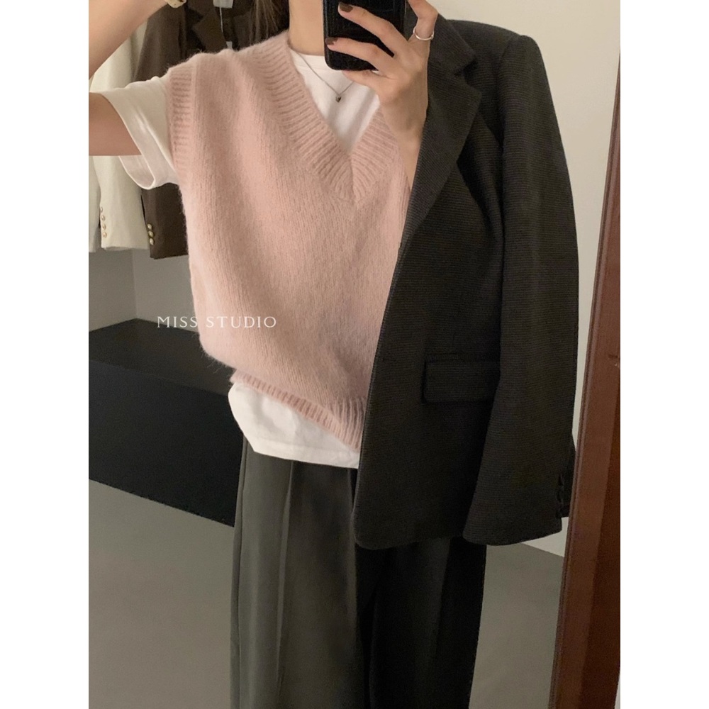 동상이몽 317회 권다현 니트 조끼 브이넥 베스트 겨울 레이어드용 02 이미지 2