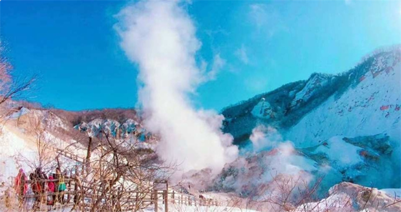 일본 노보리베츠 홋카이도 도야호 1일 투어 도야호 쇼와신잔. 노보리베츠 지옥계곡 중국어 일본어 서비스 이미지 2