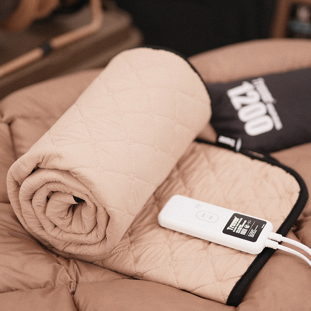 트루버 캠핑 전기장판 1인용 전기요 프리볼트 여행용 미니 전기매트 노이즈 방지