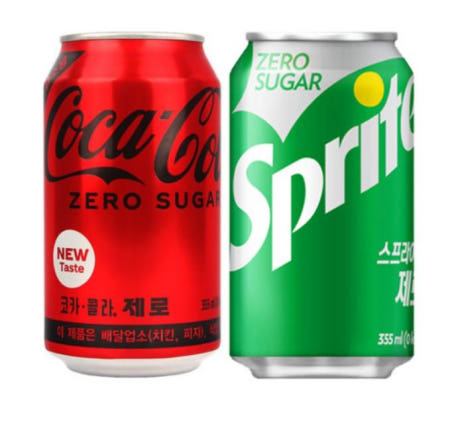 코카콜라 제로 업소용 355ml 24입+스프라이트 제로 355ml 24입