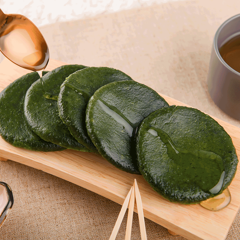 거문도해풍쑥 무설탕 쑥떡, 쑥인절미, 쑥절편, 아침식사대용 쑥개떡 500g (개별포장) - 상세 이미지 4