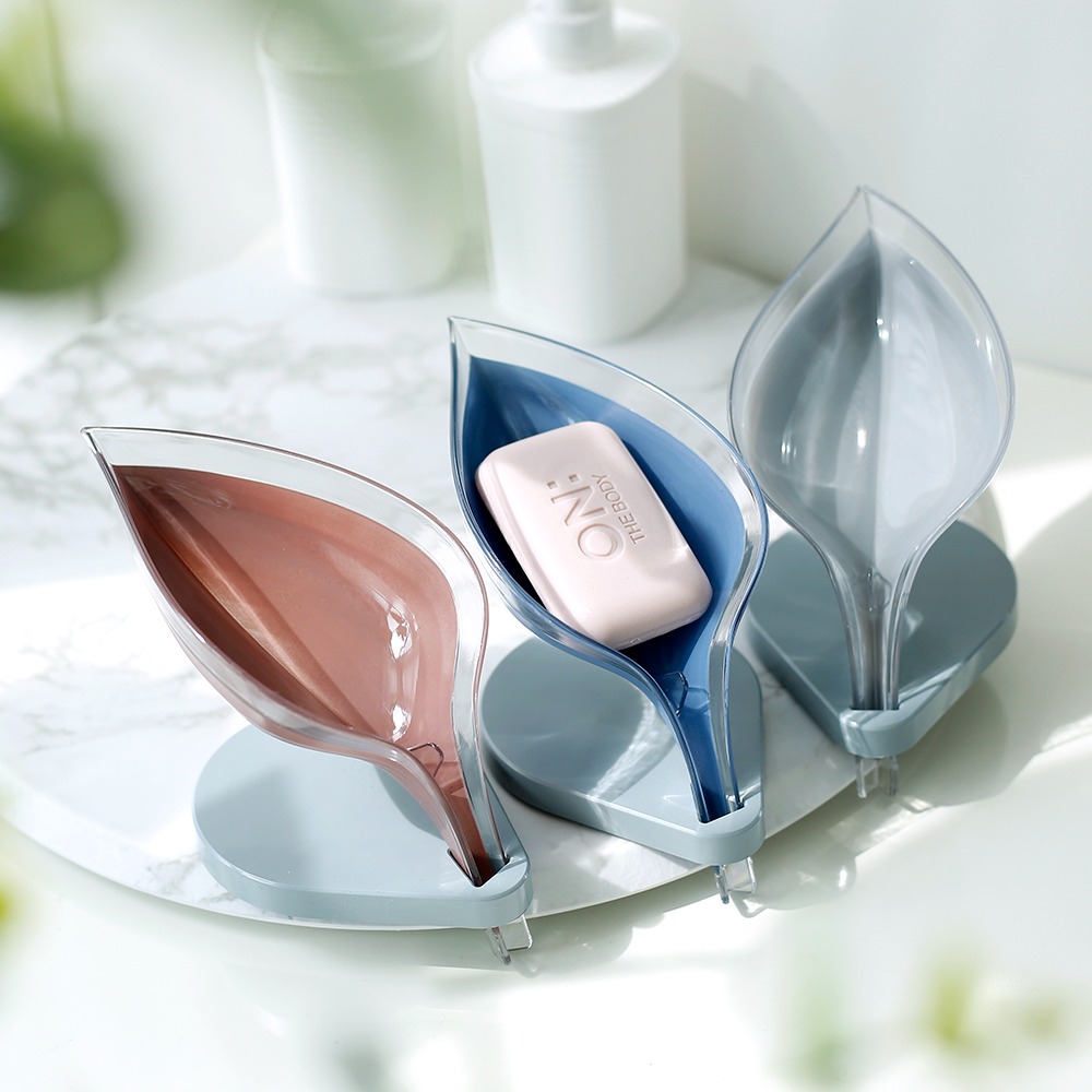 파스텔 나뭇잎 실리콘 비누 받침