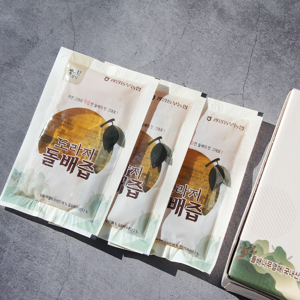 백운산 돌배와 도라지로만 착즙한 광양 도라지 돌배즙 20포,40포,60포 - 상세 이미지 3