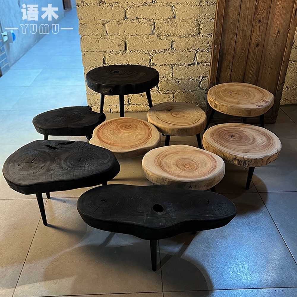 원목 티테이블 찻상 내추럴 좌식 소파 밥상 낮은 커피 55x45x40cm - 상세 이미지 3